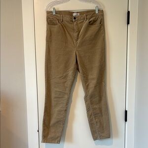 LOFT tan high waisted, skinny cords